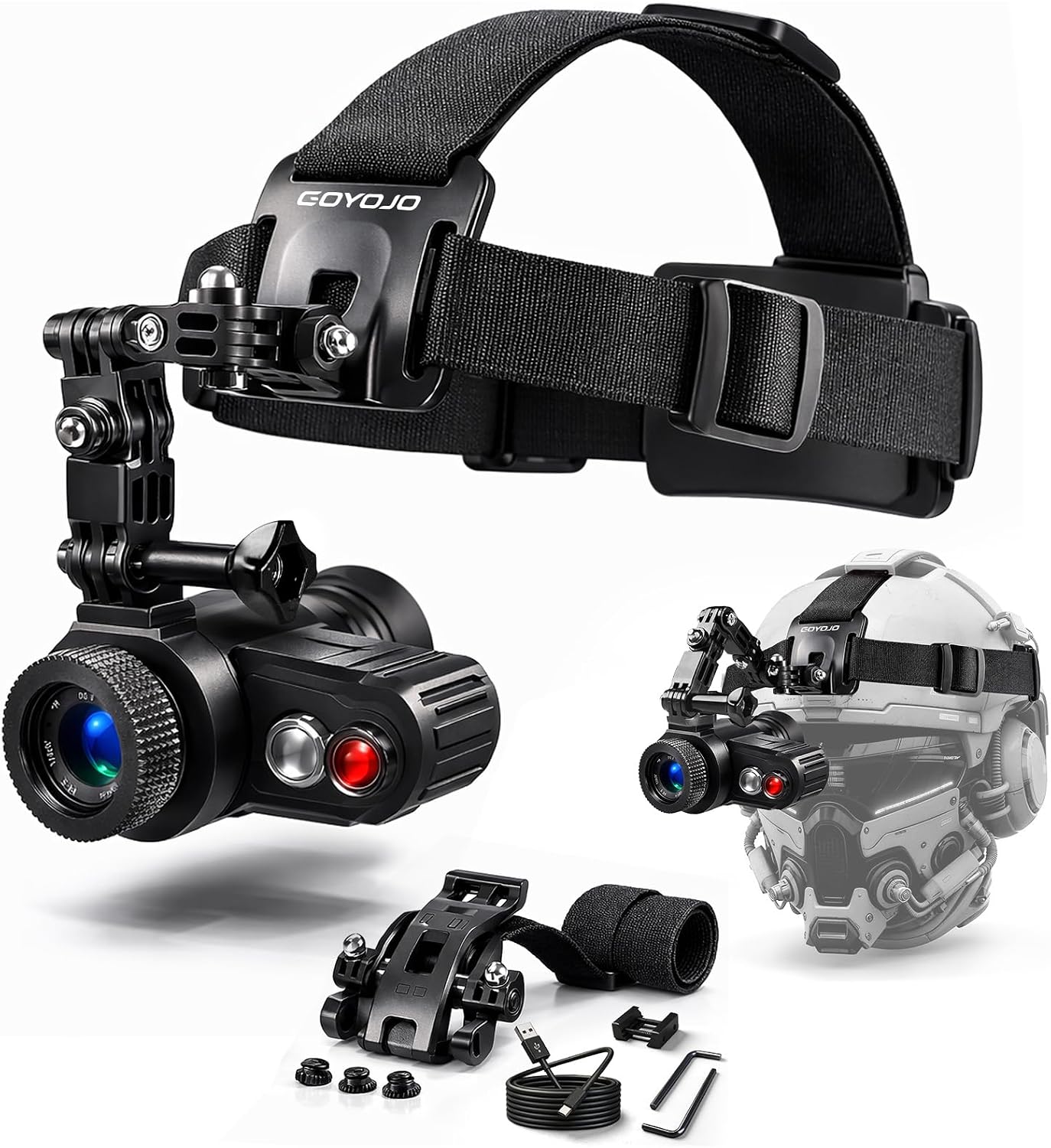 Night Vision Goggles Head Mounted - Lunettes de vision nocturne monoculaires à
