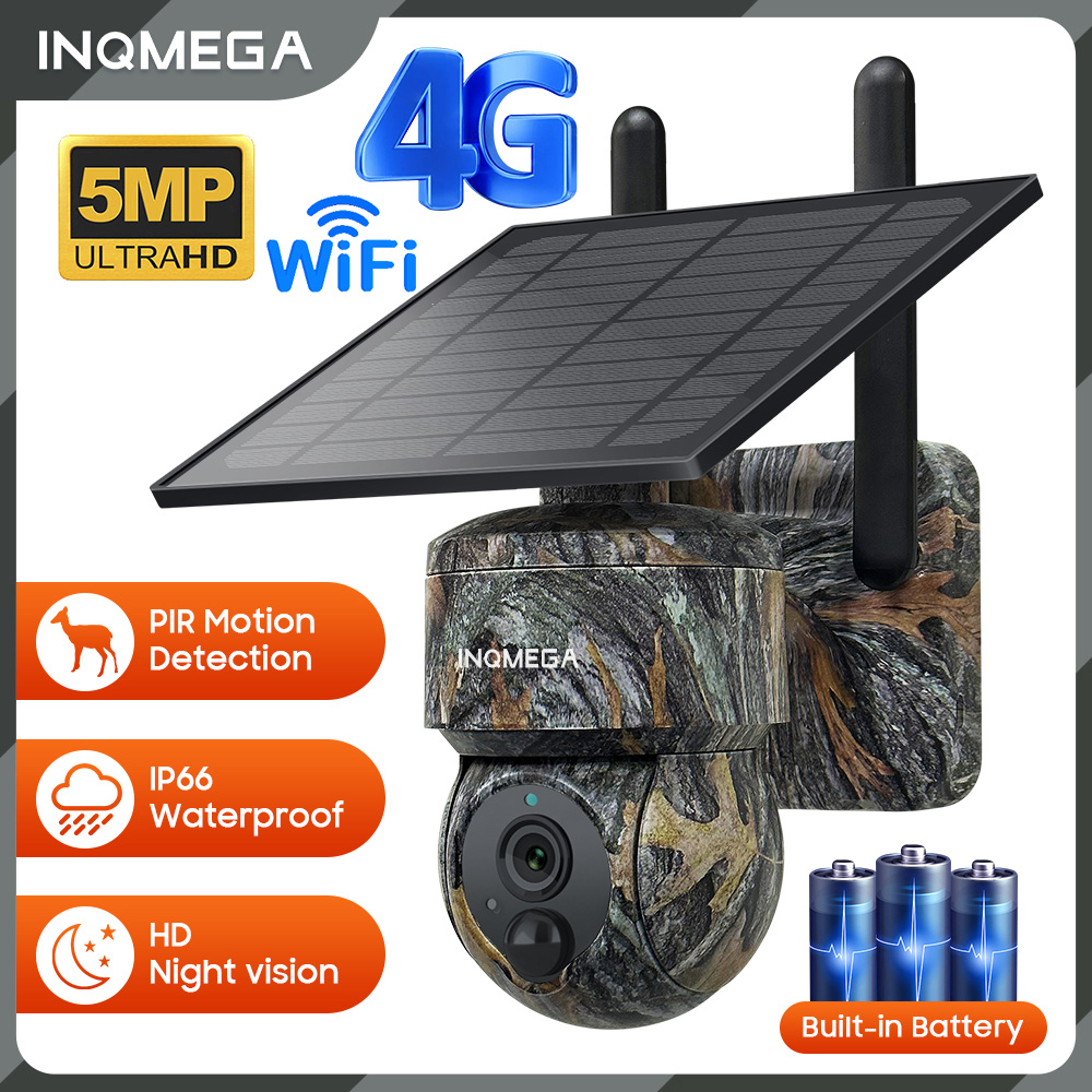 Night Vision Camera Wifi 4G - INQMEGA 5MP 4G/WIFI caméra de sécurité