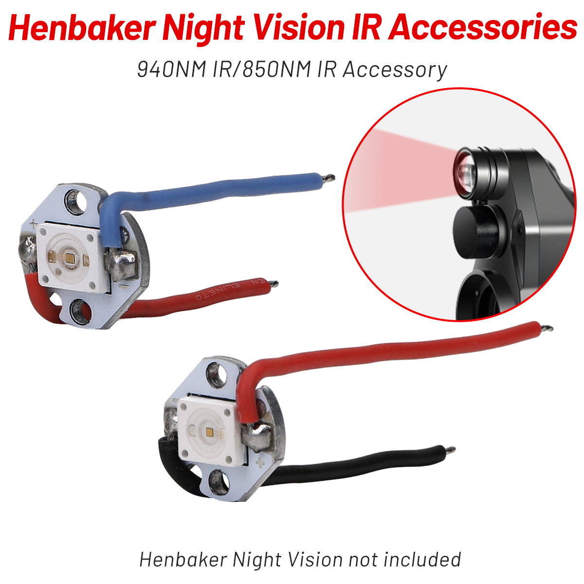Night Vision Rifle Scope Ir 850Nm - Henbaker-Lunette de visée à LED infrarouge,