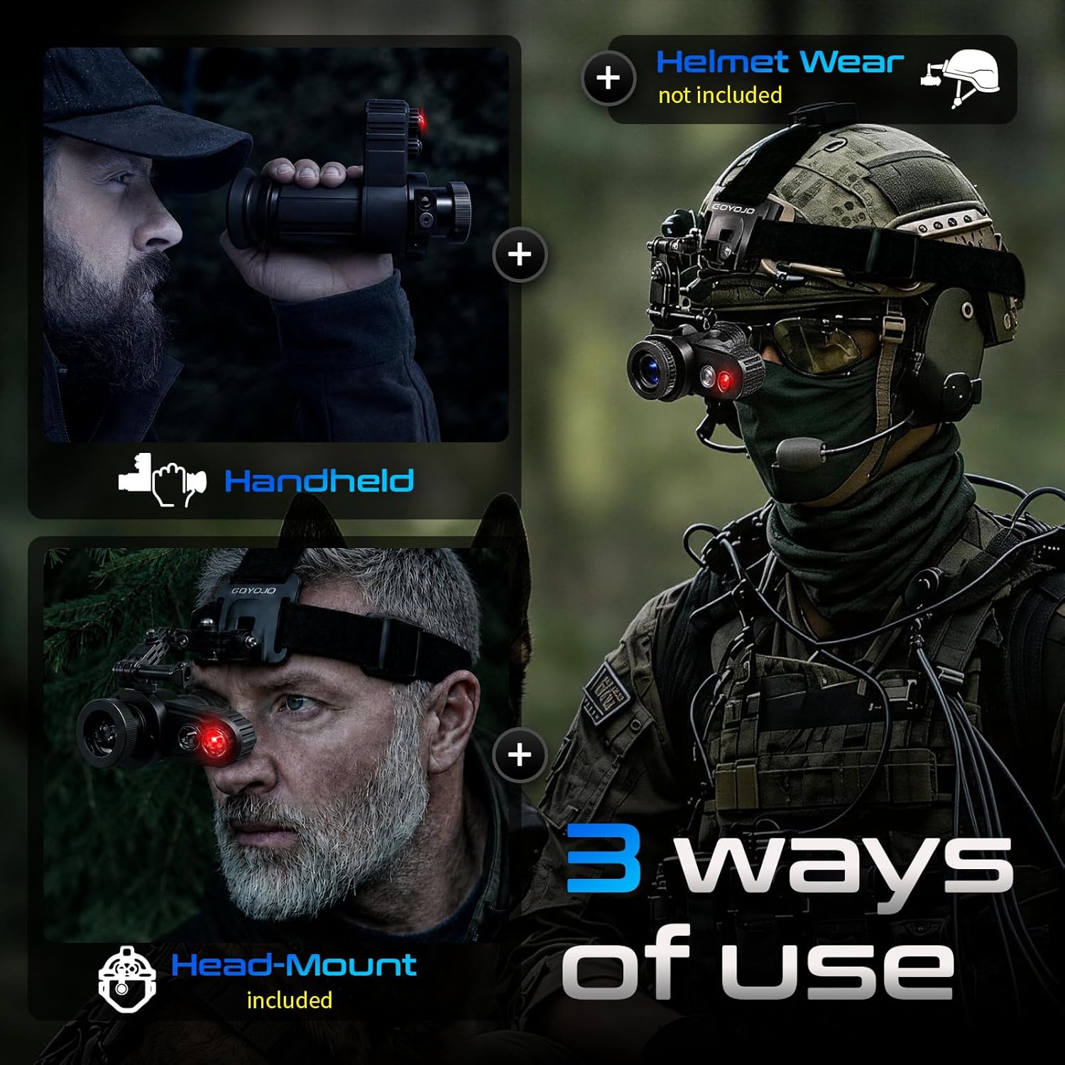 Lunettes de vision nocturne mo - Night Vision Goggles Head Mounted avis et prix
