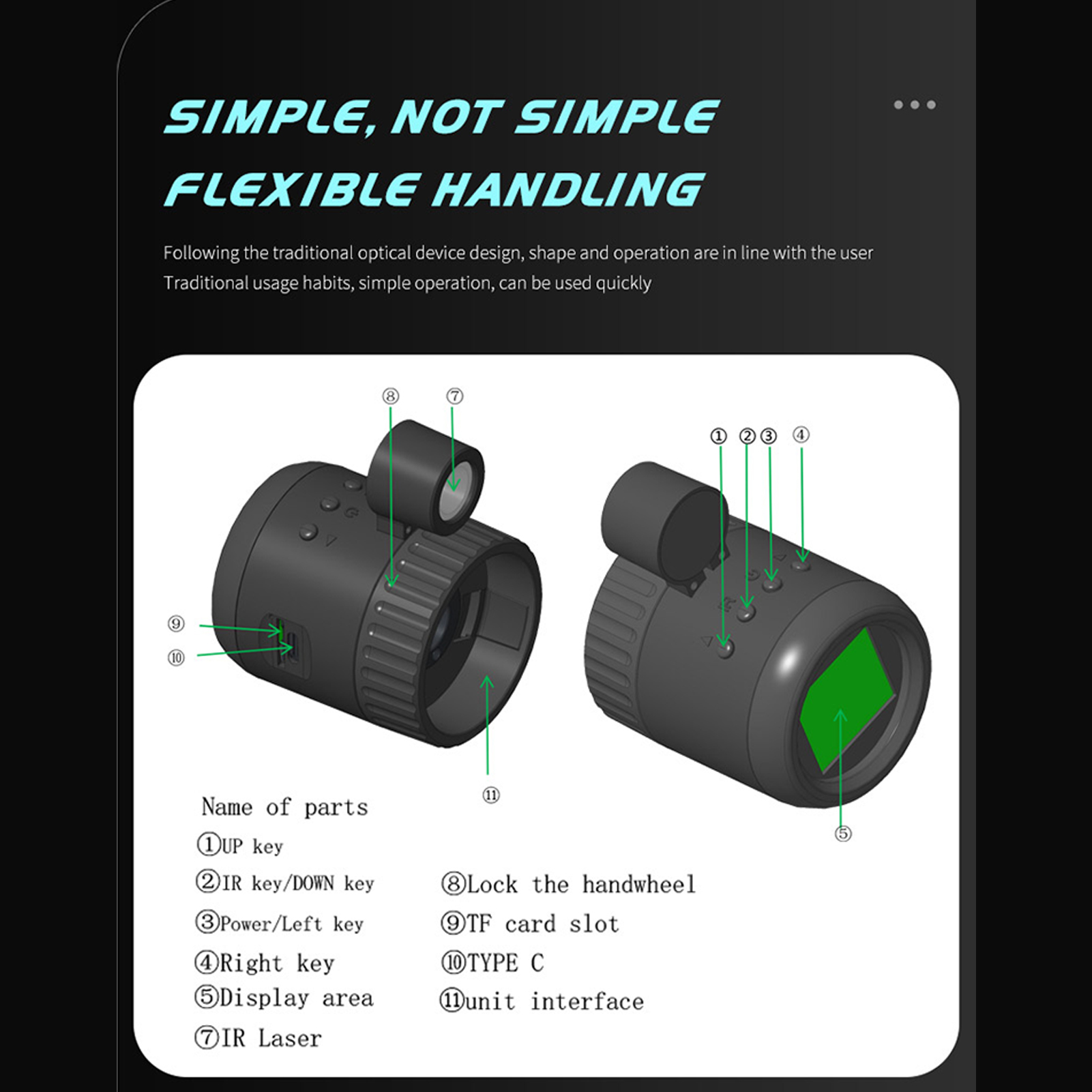 Monoculaire de Vision nocturne - Night Vision Monocular 1080P avis et prix