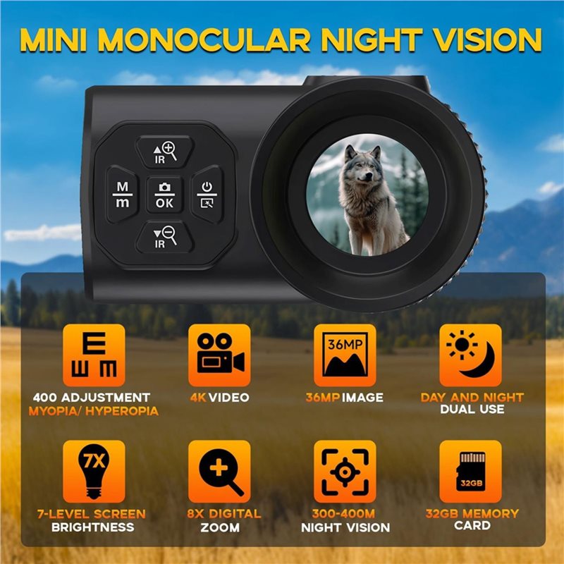 Télescope A92Z avec zoom 8X, d - Night Vision Monocular 8X avis et prix