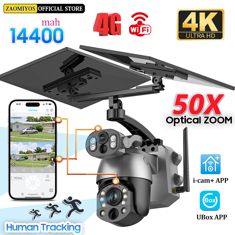Caméra solaire 4K 50X ZOOM 10M - Night Vision Camera Wifi 4G avis et prix