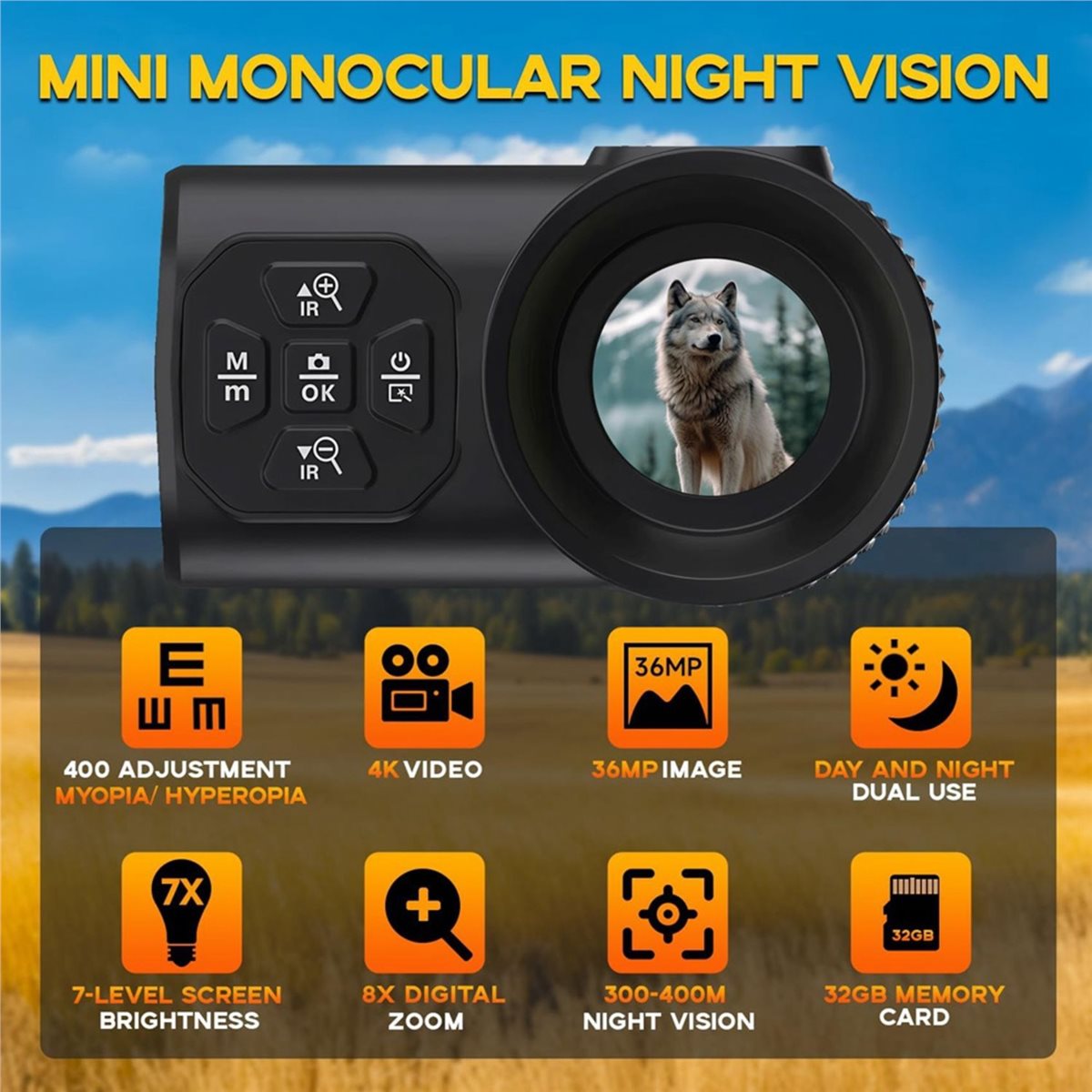 Joyeuses fêtes – Monoculaire d - Night Vision Monocular 8X avis et prix