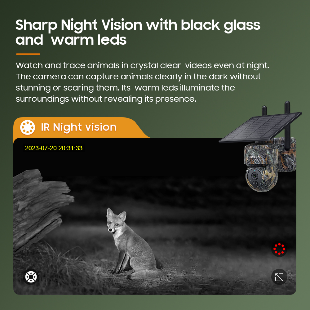 INQMEGA 5MP 4G/WIFI caméra de  - Night Vision Camera Wifi 4G avis et prix