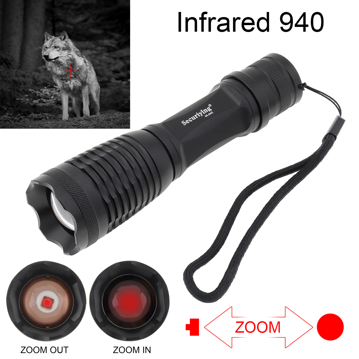 Lampe de poche infrarouge avec - Ir Illuminator 850Nm Flashlight avis et prix