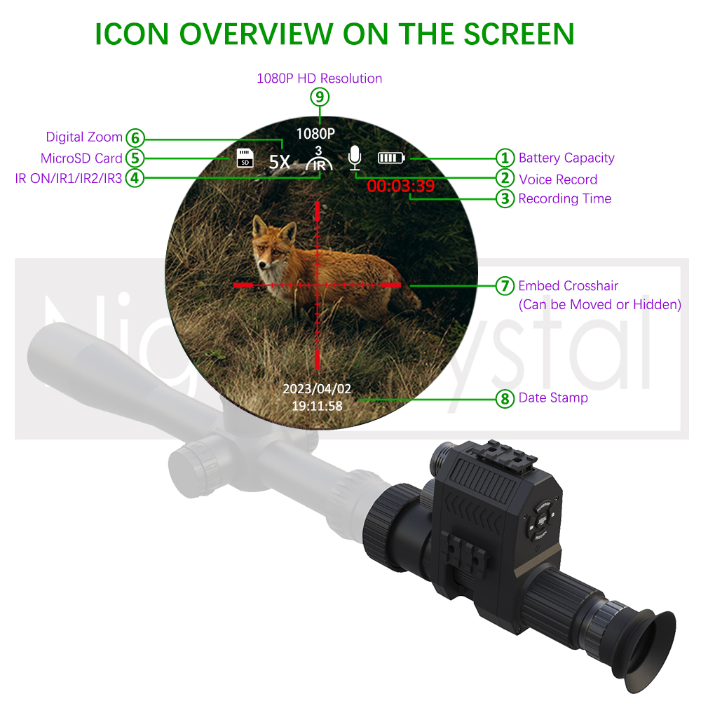 Megaorei NK007 PLUS – Caméra d - Night Vision Rifle Scope Ir 850Nm avis et prix