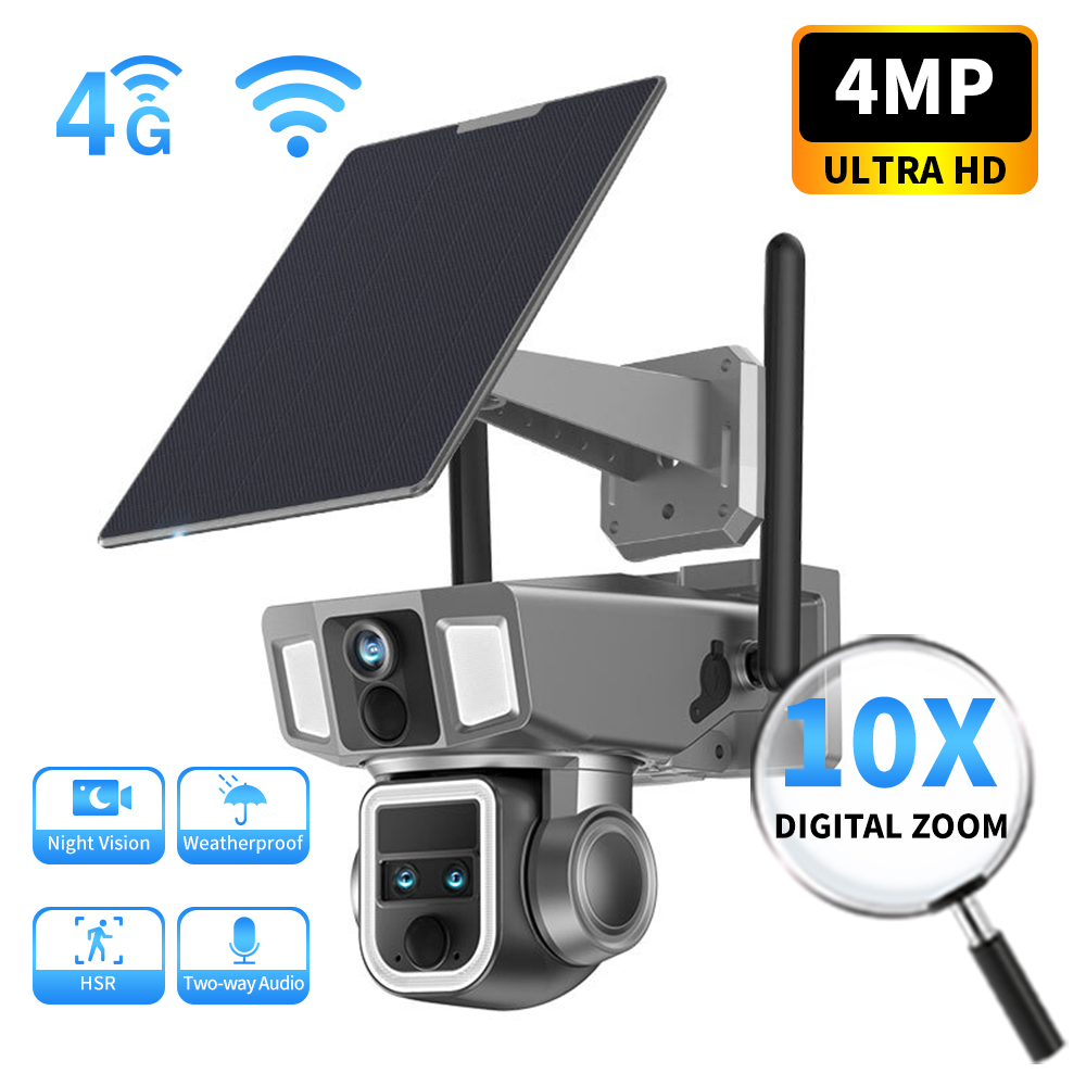 Caméra de sécurité solaire ext - Night Vision Camera Wifi 4G avis et prix