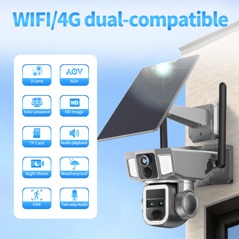 Caméra de sécurité solaire ext - Night Vision Camera Wifi 4G avis et prix