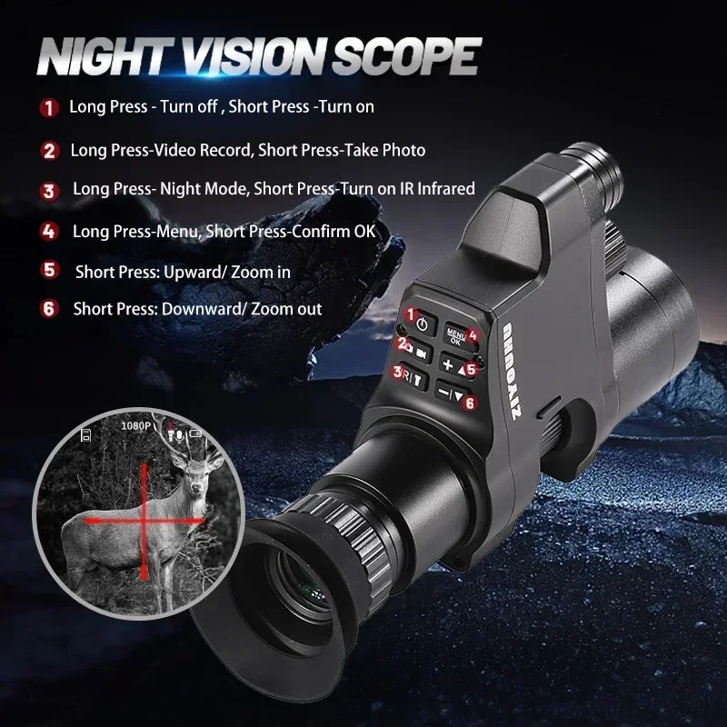 Caméra de vision nocturne numé - Night Vision Monocular 1080P avis et prix