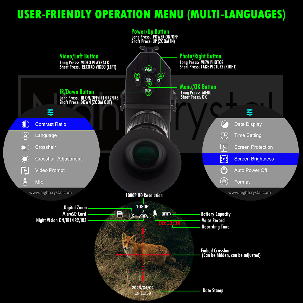 Megaorei NK007 PLUS – Lunette  - Night Vision Rifle Scope Ir 850Nm avis et prix