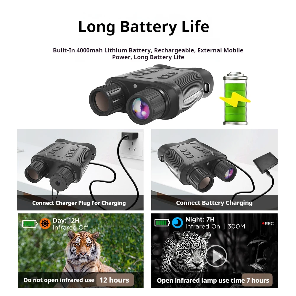 Jumelles de vision nocturne nu - Digital Night Vision Binoculars 4K avis et prix
